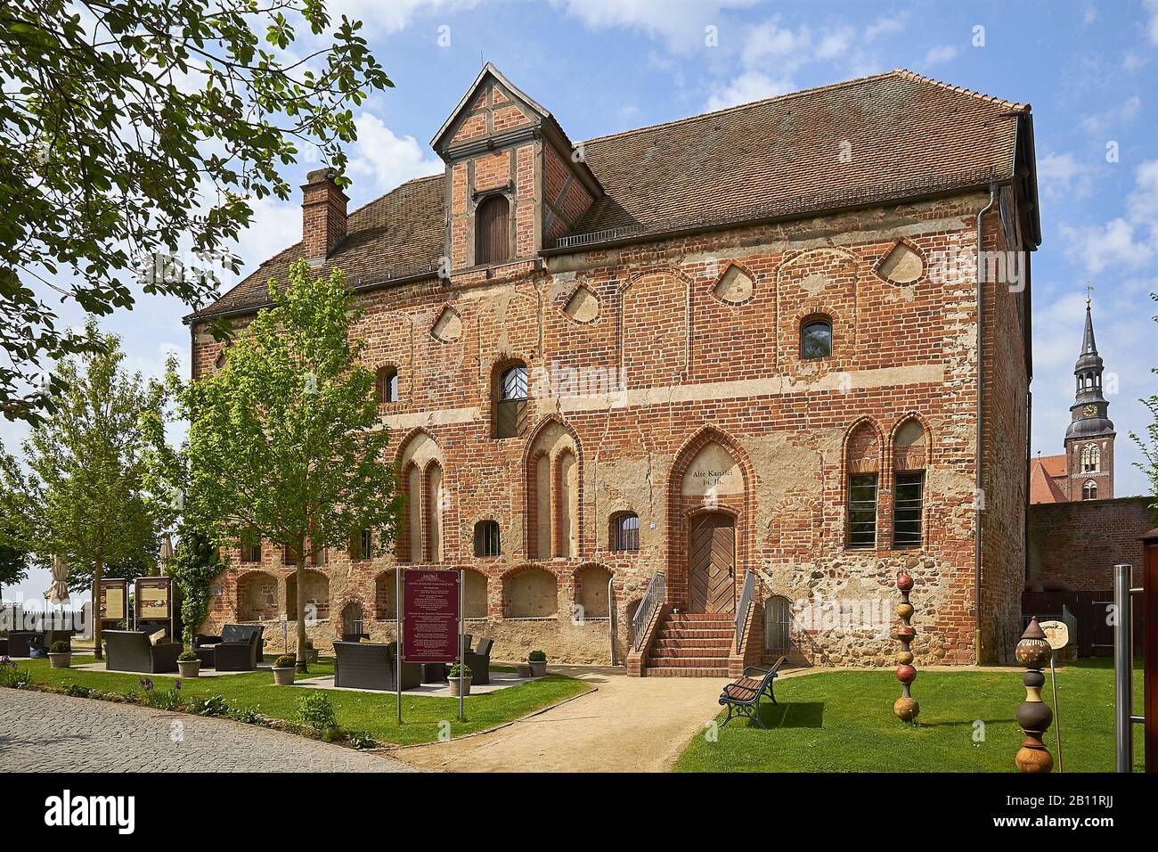 Ancien cabinet d'avocats du château de Tangermünde, Saxe-Anhalt, Allemagne Banque D'Images