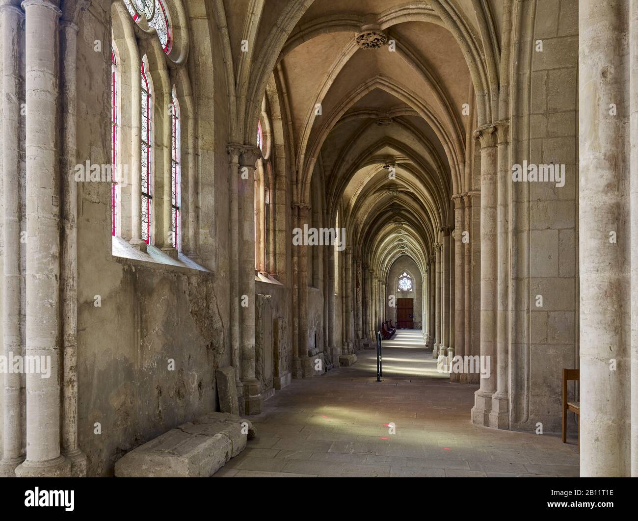 Choeur de l'église du monastère, monastère de Pforta à Schulpforte, Bad Kösen, Saxe-Anhalt, Allemagne Banque D'Images