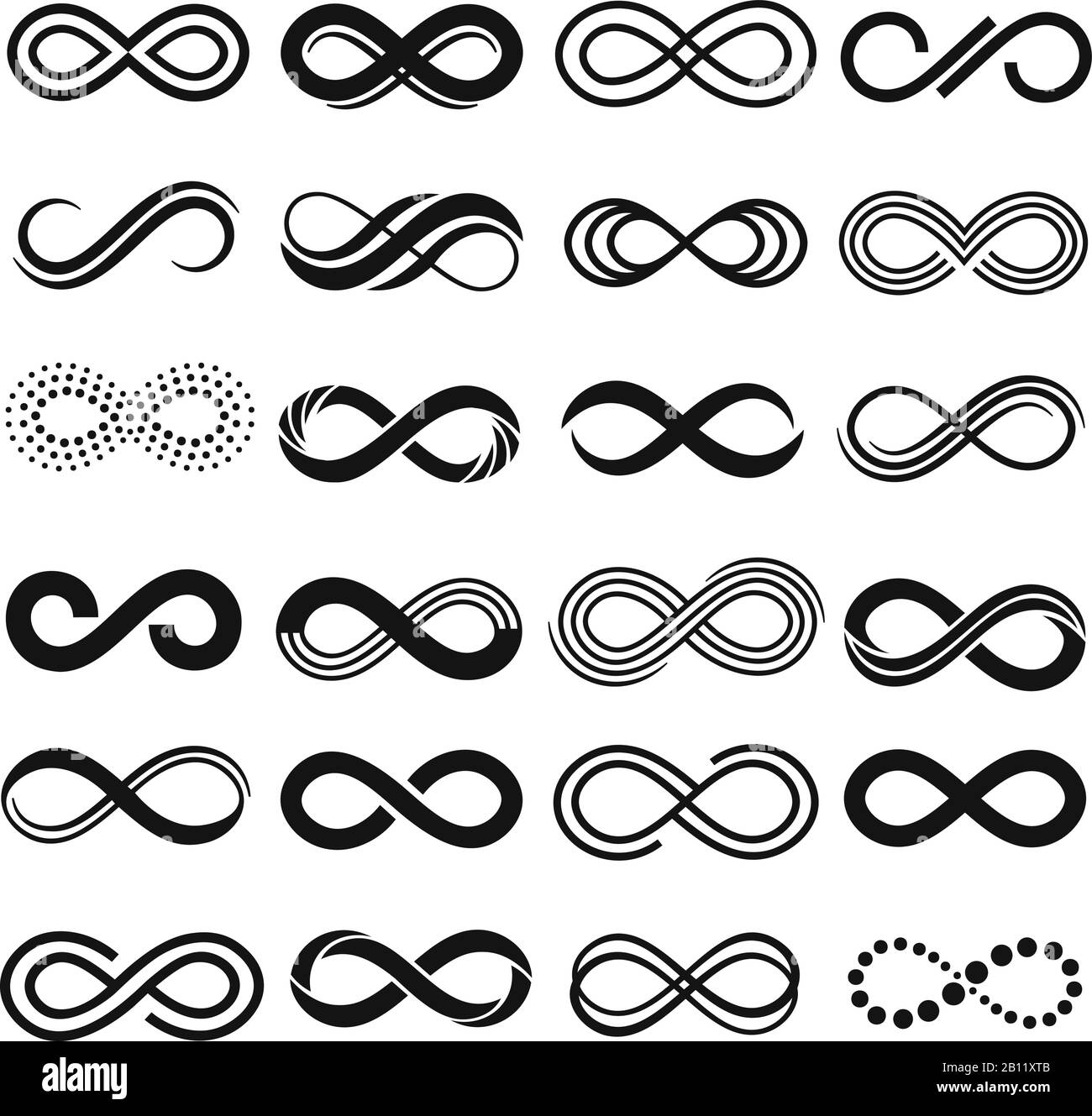 Symbole infini. Répétition infinIT, contour illimité et symboles vectoriels isolés sans fin définis Illustration de Vecteur Symbole infini. Répétition infinIT, contour illimité et symboles vectoriels isolés sans fin définis Illustration de Vecteur
