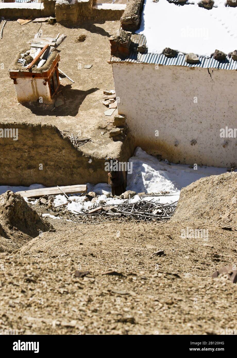 Village de Rumbak. Parc national de Hemis. Himalaya. Ladakh, Inde Banque D'Images