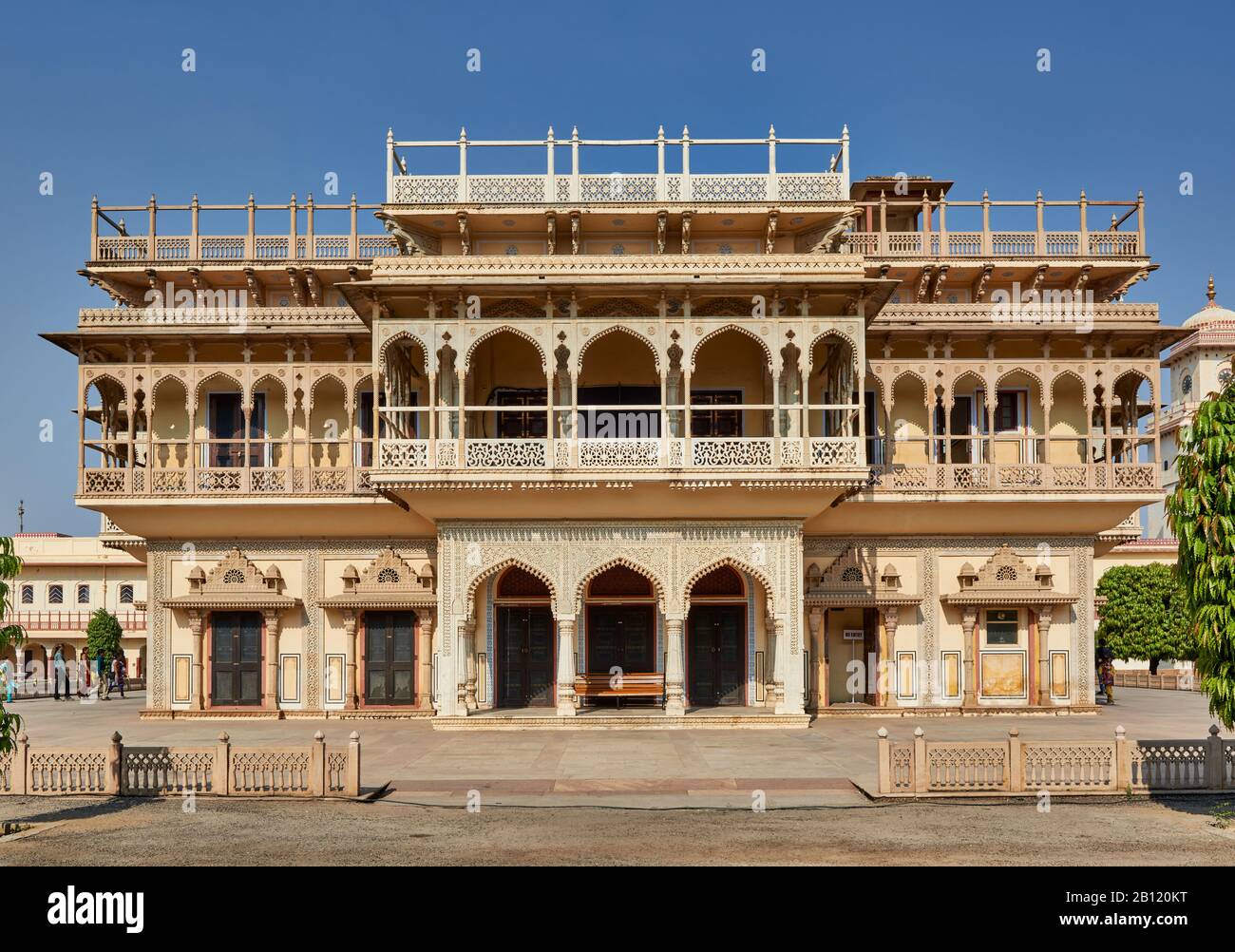 Moubarak Mahal, Palais De La Ville, Jaipur, Rajasthan, Inde Banque D'Images