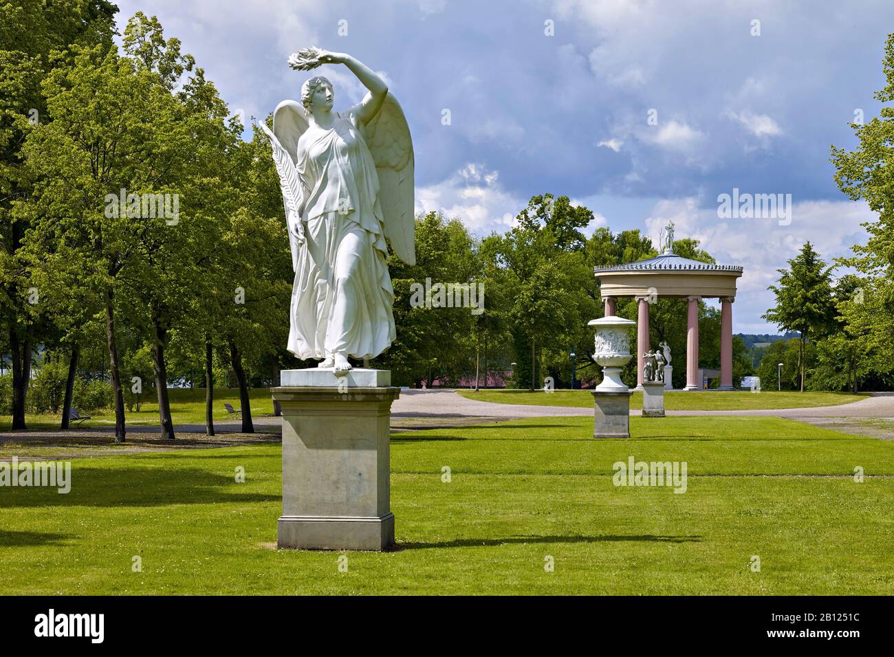 Axe visible du temple de levage dans le parc du palais de Neustrelitz, Mecklembourg-Poméranie occidentale, Allemagne Banque D'Images