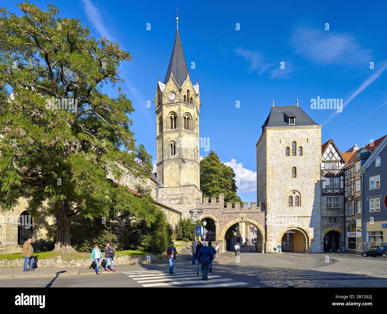Église Saint-Nikolai Avec Nikolaï À Karlsplatz, Eisenach, Thuringe, Allemagne Banque D'Images