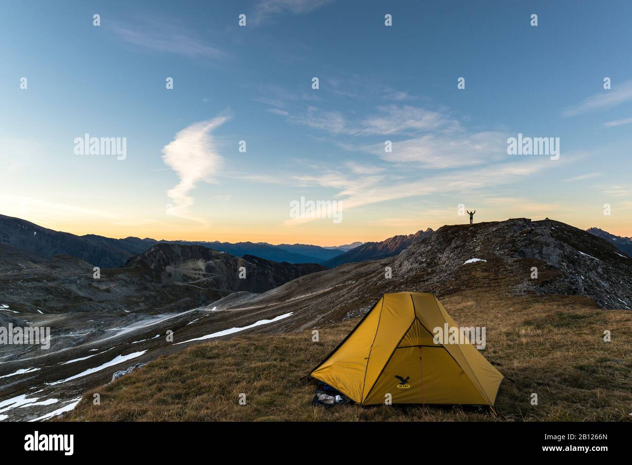 Tente Dans Le Parc National De Hohe Tauern, Autriche Banque D'Images