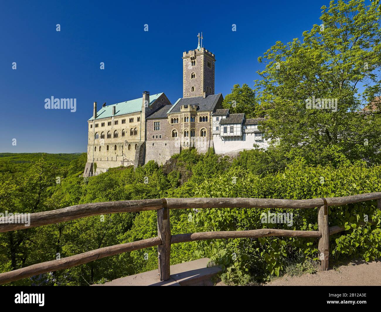 Château de Wartburg à Eisenach, en Thuringe, Allemagne Banque D'Images