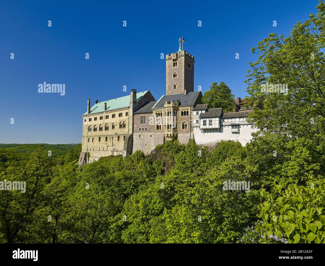 Château de Wartburg à Eisenach, en Thuringe, Allemagne Banque D'Images