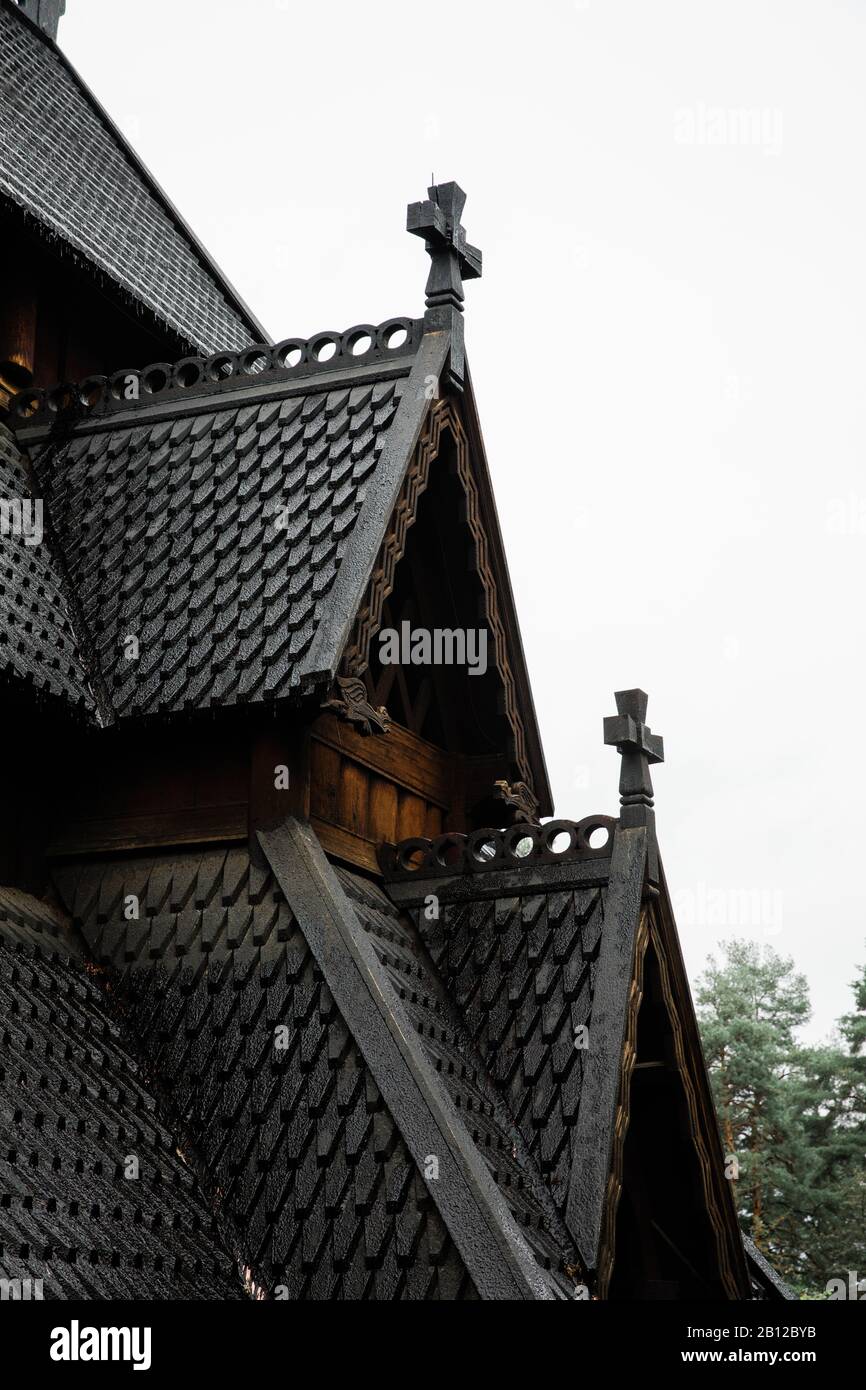 L'église Gol Stave au Musée norvégien d'histoire culturelle, Oslo, Norvège Banque D'Images
