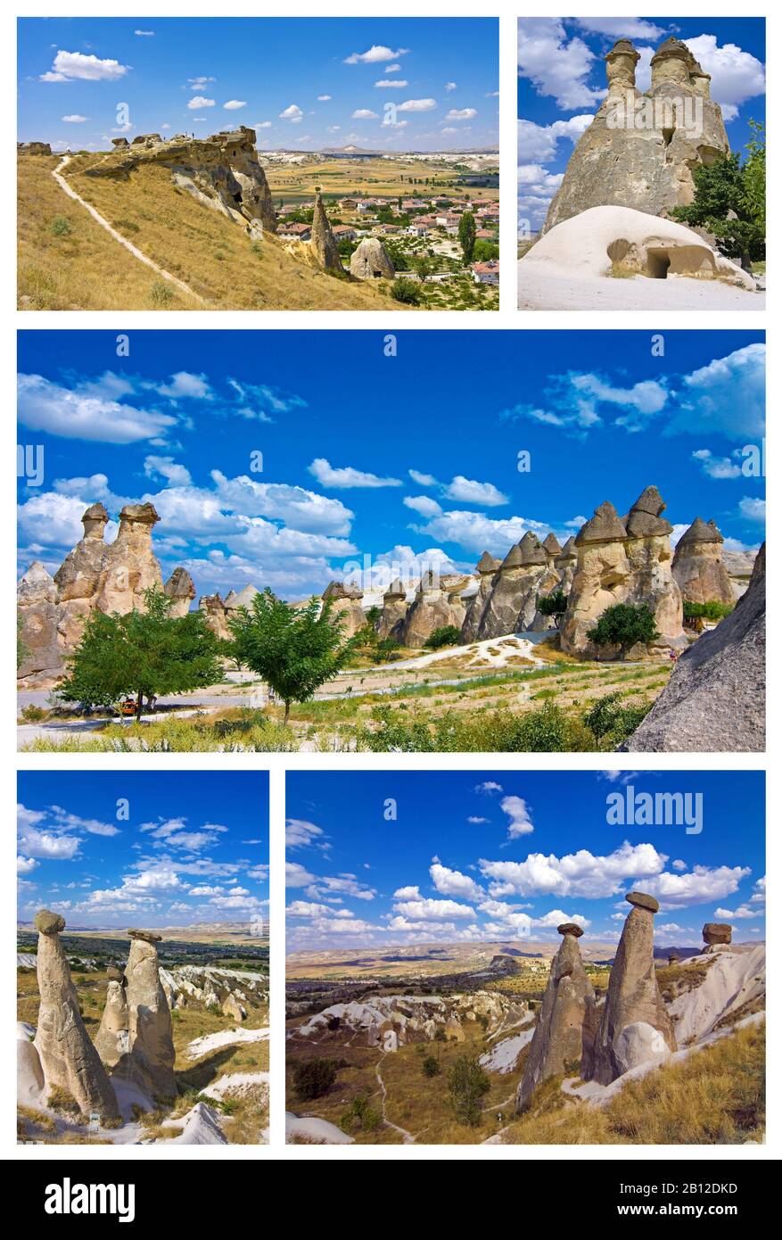 Un collage de la Cappadoce - Turquie Banque D'Images