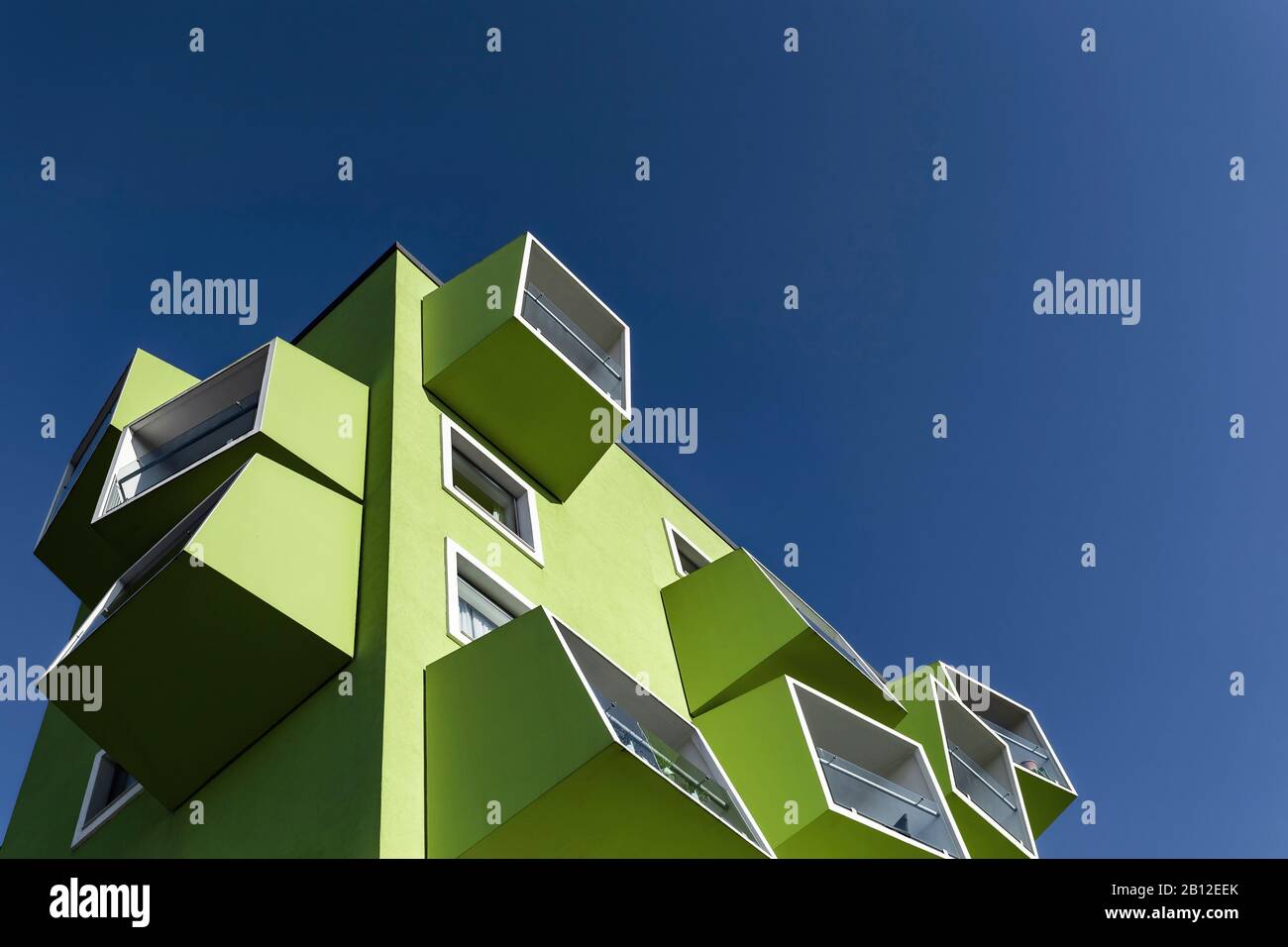 ÿrestad Plejecenter, maison d'appartements moderne, par les architectes de JW, quartier Oerestad, Amager, Copenhague, Danemark Banque D'Images