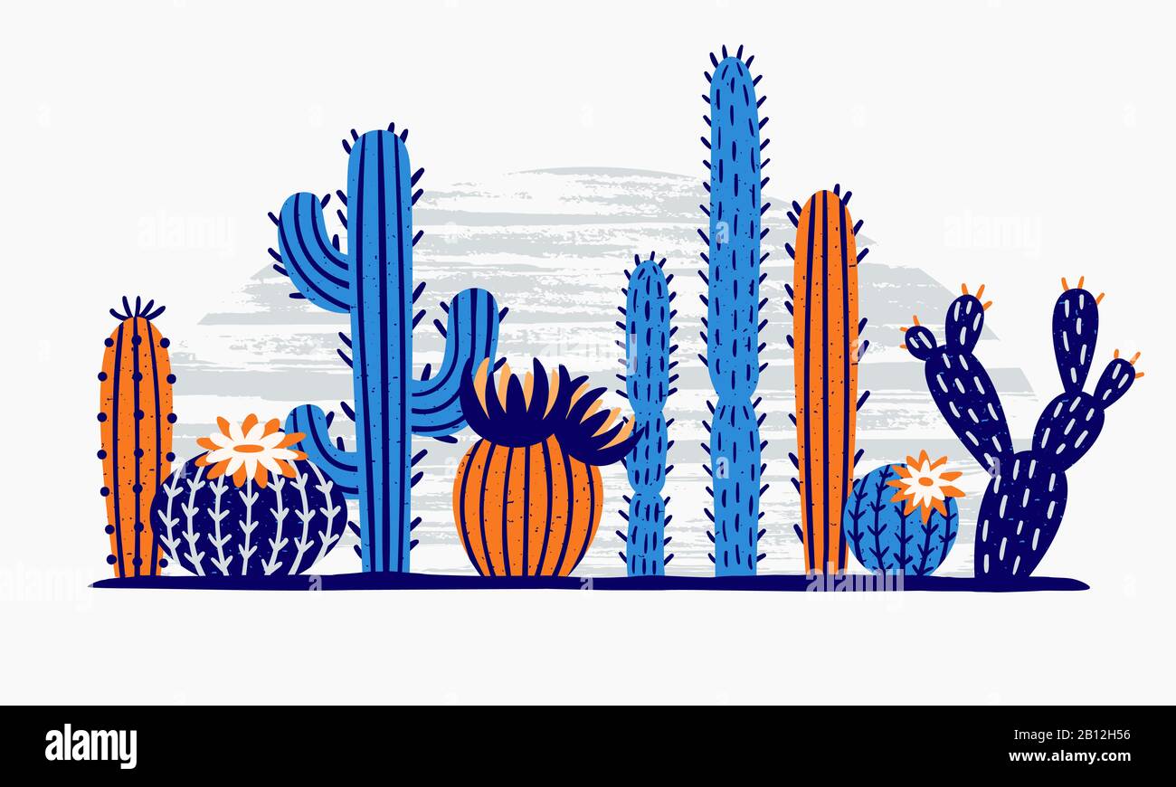 Cactus du désert mexicain. Cactus fleurs, plantes exotiques de jardin et fleurs de cactus tropicaux illustration vectorielle isolée Illustration de Vecteur Cactus du désert mexicain. Cactus fleurs, plantes exotiques de jardin et fleurs de cactus tropicaux illustration vectorielle isolée Illustration de Vecteur