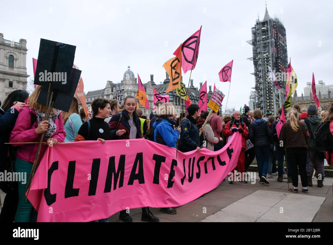 Londres, Royaume-Uni. 22 février 2020. Extinction Rébellion de la protestation sur le changement climatique et mars à Londres "Assez Est suffisant: Ensemble Nous Mars". Crédit: Matthew Chattle/Alay Live News Banque D'Images