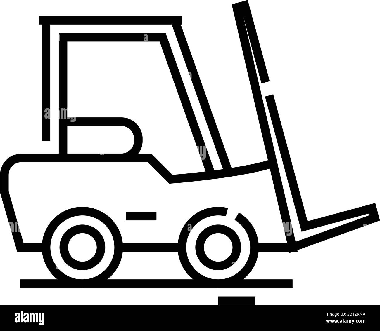 Icône de ligne de voiture de chargement, panneau concept, illustration vectorielle, symbole linéaire. Illustration de Vecteur