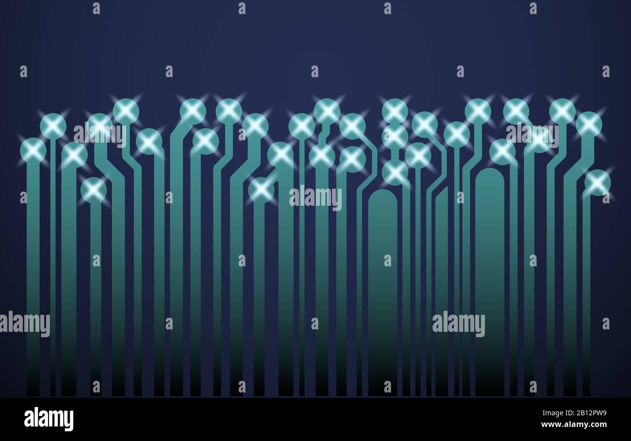 Fond vectoriel pcb de carte de circuit imprimé abstrait avec brillance Illustration de Vecteur