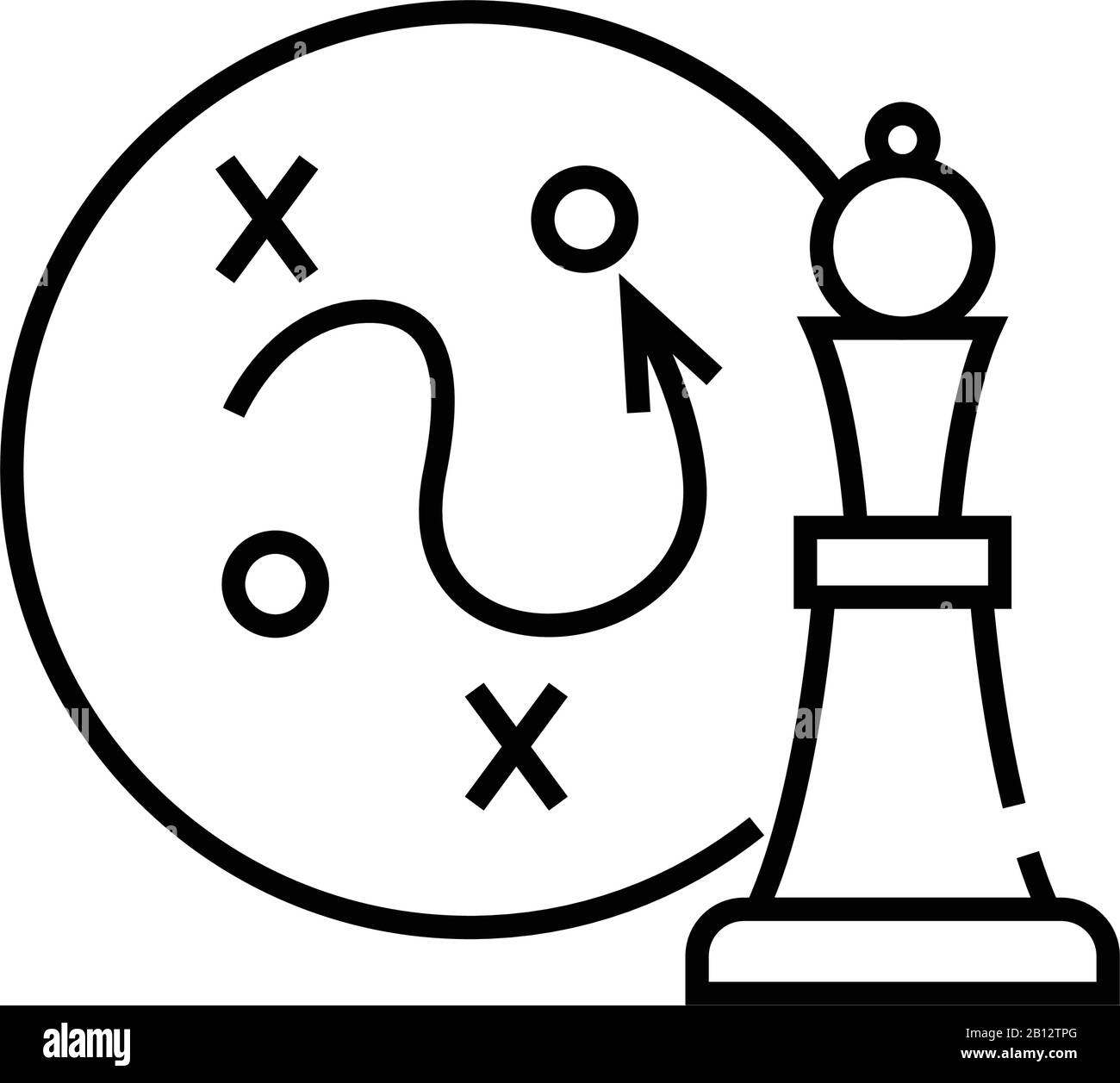 Choix de l'icône de ligne d'action, du signe de concept, de l'illustration vectorielle de contour, du symbole linéaire. Illustration de Vecteur