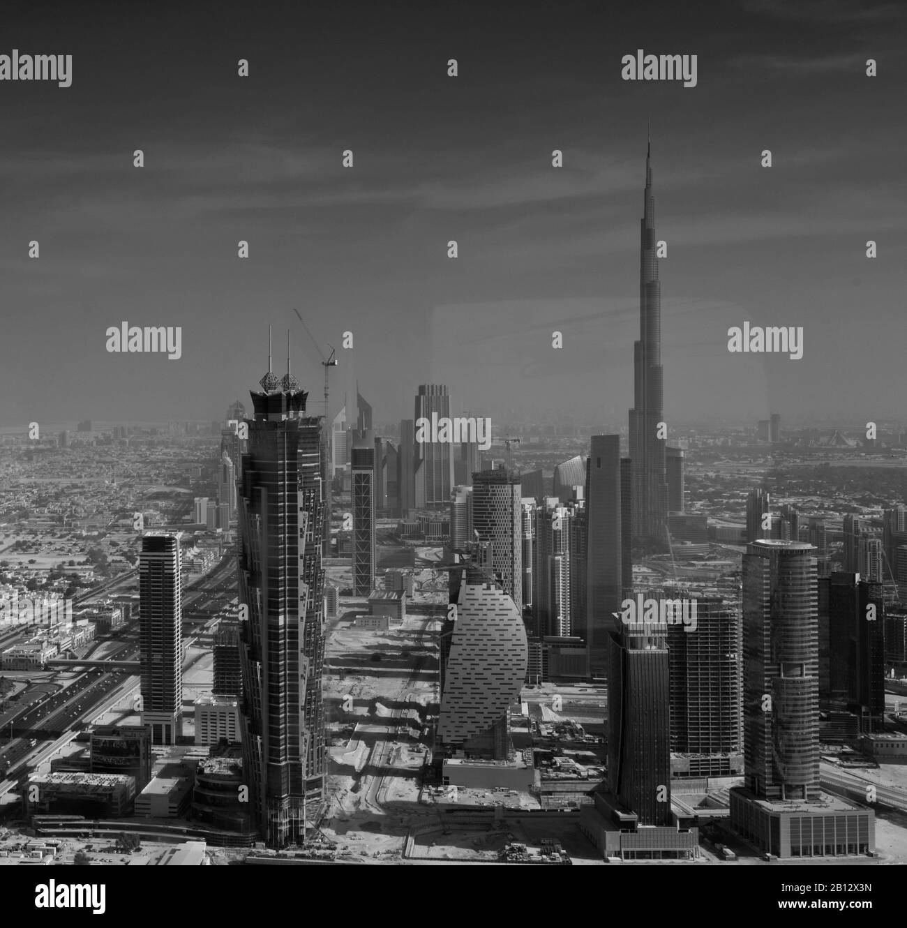 Centre-ville de Dubaï avec Burj Khalifa, Émirats arabes Unis Banque D'Images