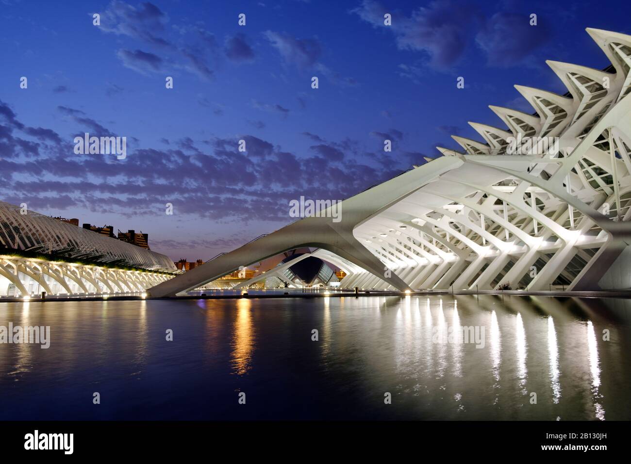 Architecture de Santiago Calatrava,Museo de las Ciencias principe Felipe,Ciudad de las Artes y las Ciencias,Valencia,Espagne Banque D'Images