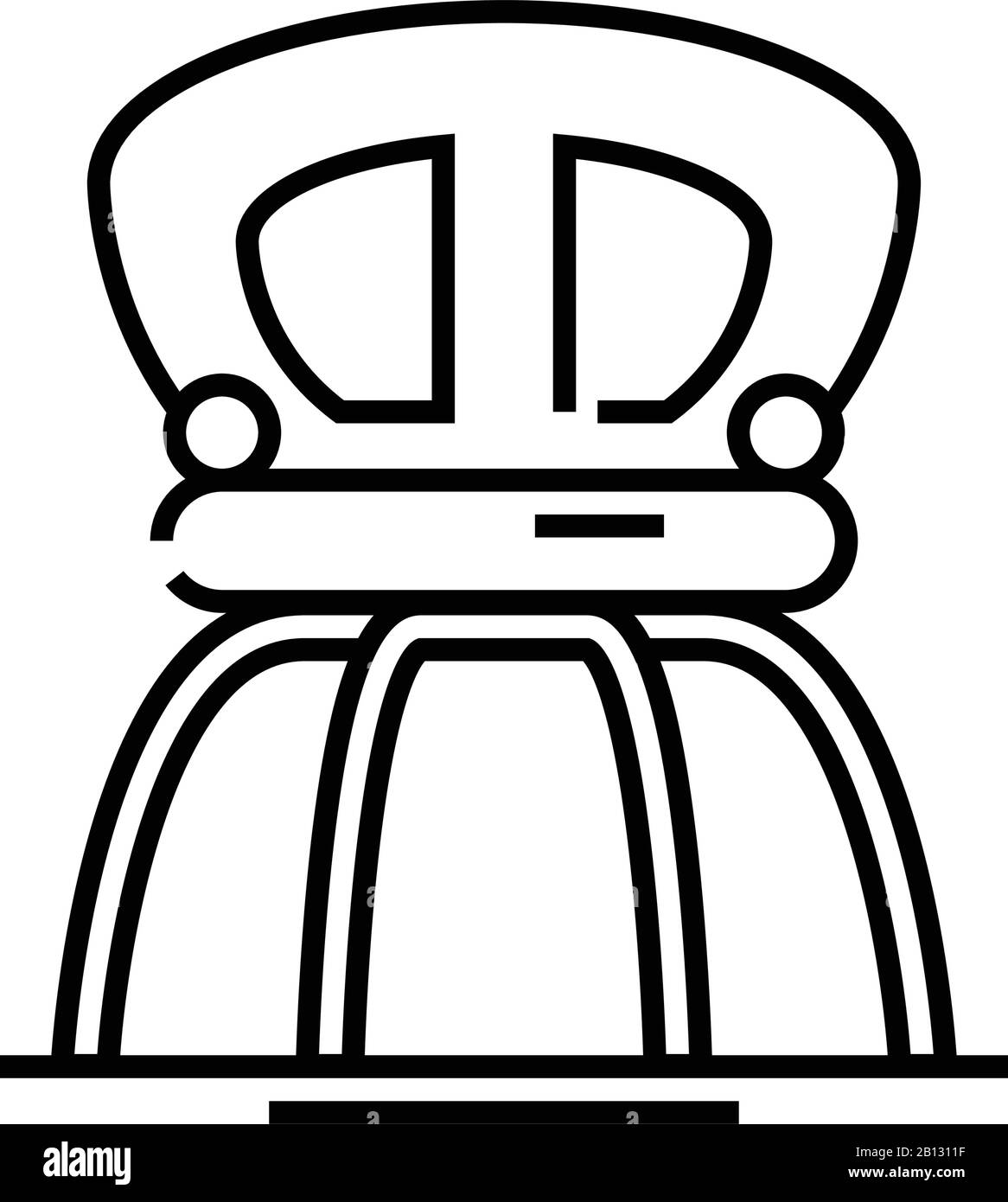 Icône de ligne de chaise confortable, panneau concept, illustration vectorielle de contour, symbole linéaire. Illustration de Vecteur