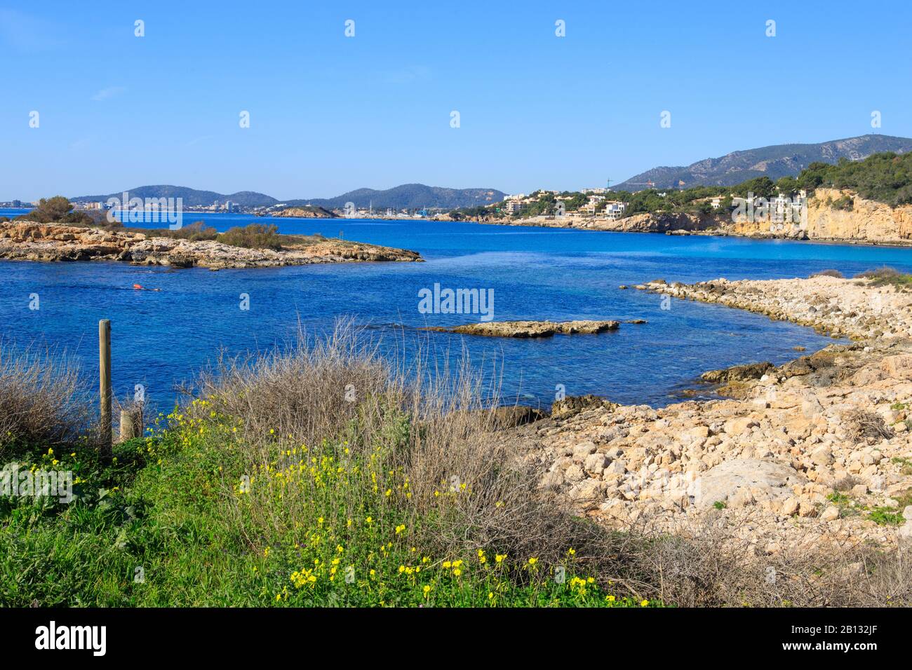 Majorque vue mer méditerranée, Espagne Banque D'Images