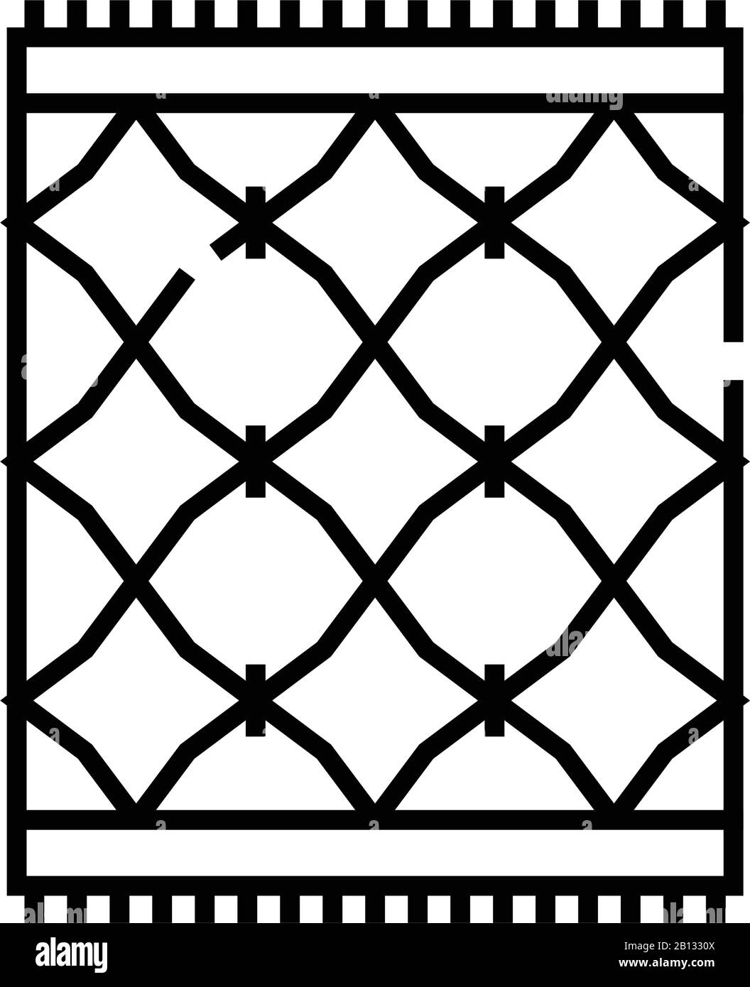 Icône de ligne de tapis, signe de concept, illustration vectorielle de contour, symbole linéaire. Illustration de Vecteur