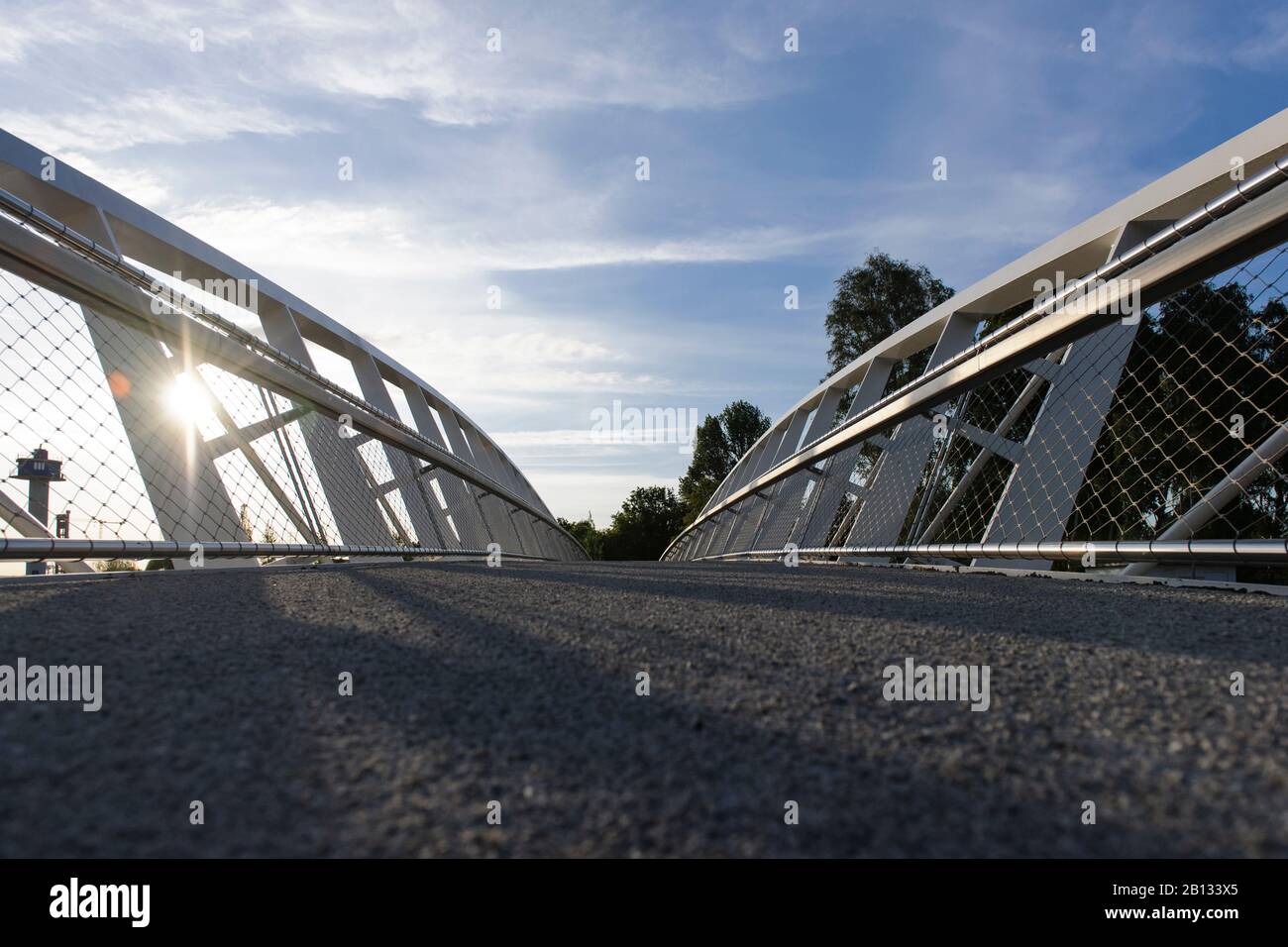 Pont Piéton, Reiherstieg, Wilhelmsburg, Hambourg, Allemagne Banque D'Images