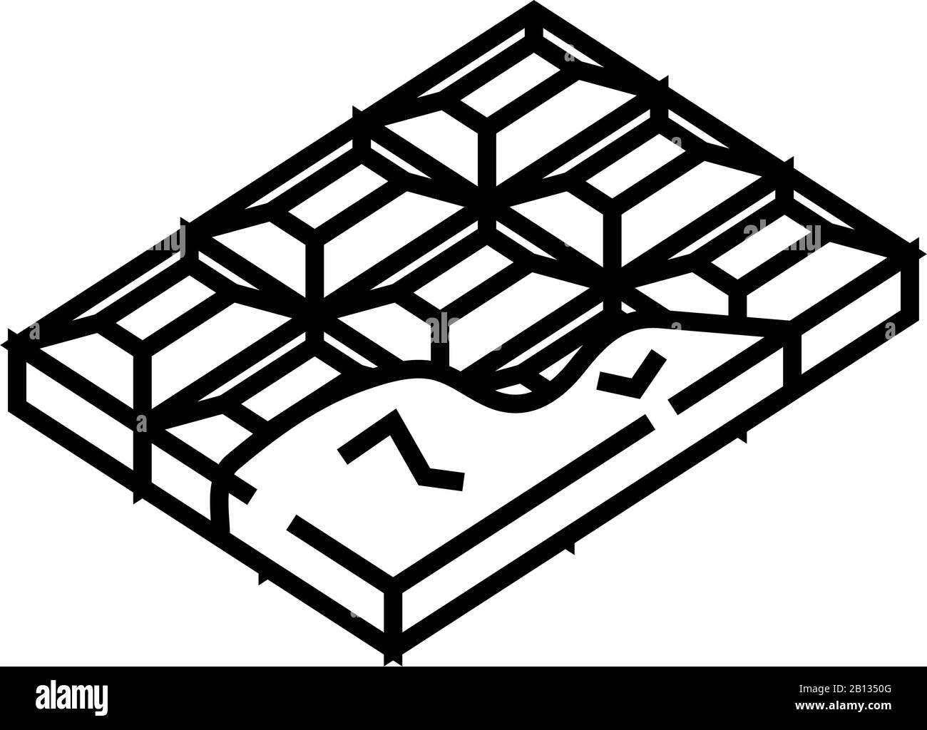 Icône de ligne de chocolat, signe concept, illustration vectorielle de contour, symbole linéaire. Illustration de Vecteur