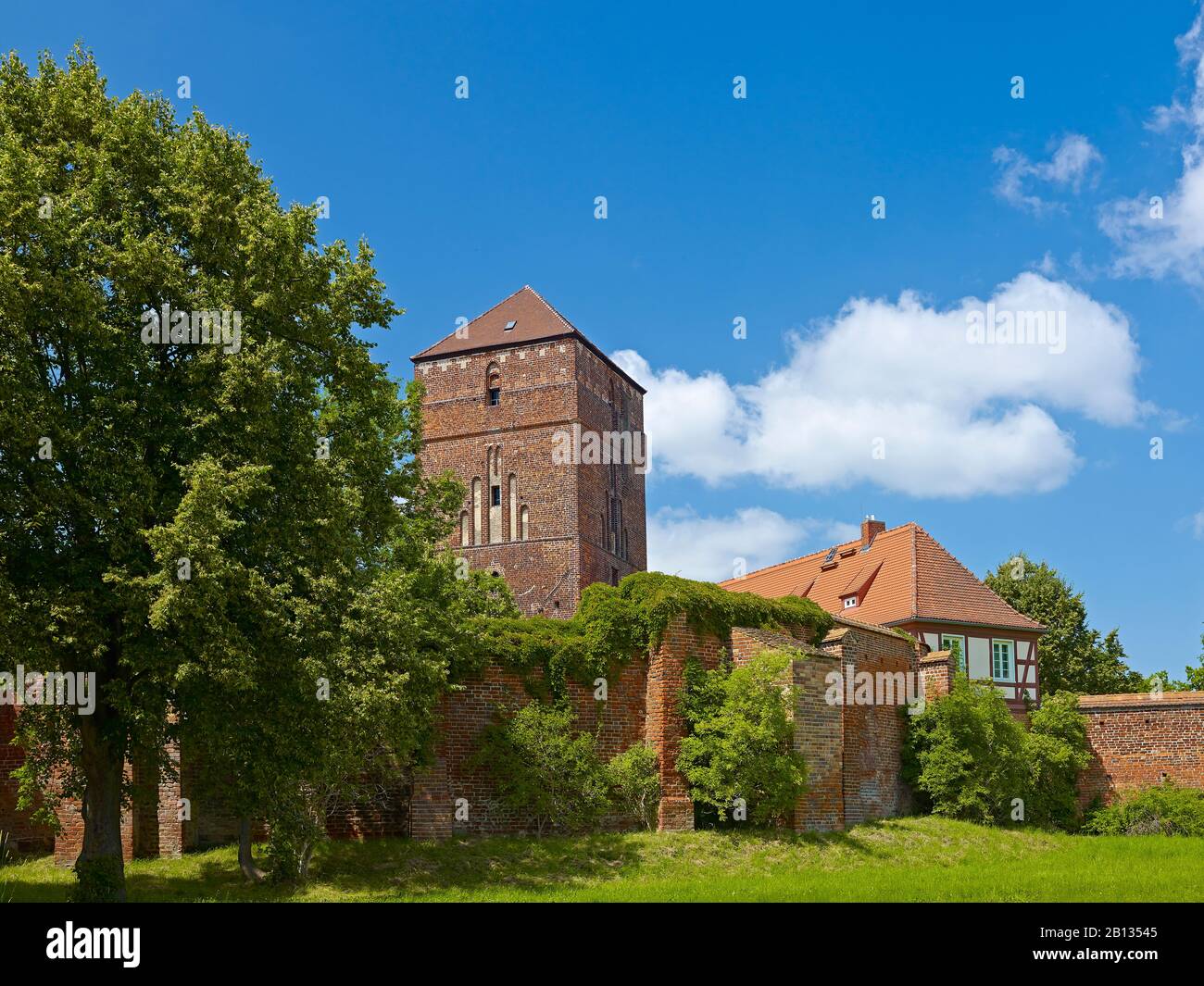 Château de Bishop's avec Keep,Wittstock,Brandebourg,Allemagne Banque D'Images