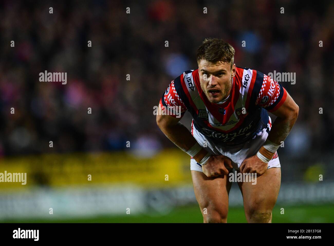 St Helens, Royaume-Uni. 22 Février 2020; World Club Challenge, Saint Helens / Sydney Roosters : Angus Crichton (3) De Sydney Roosters Credit: News Images /Alay Live News Banque D'Images