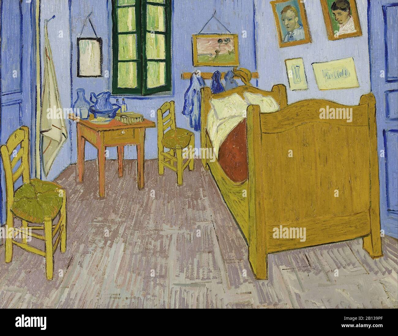 La chambre de Van Gogh à Arles (La chambre), troisième (3ème) version, fin septembre 1889 Vincent van Gogh peinture - Très haute résolution et image de qualité Banque D'Images