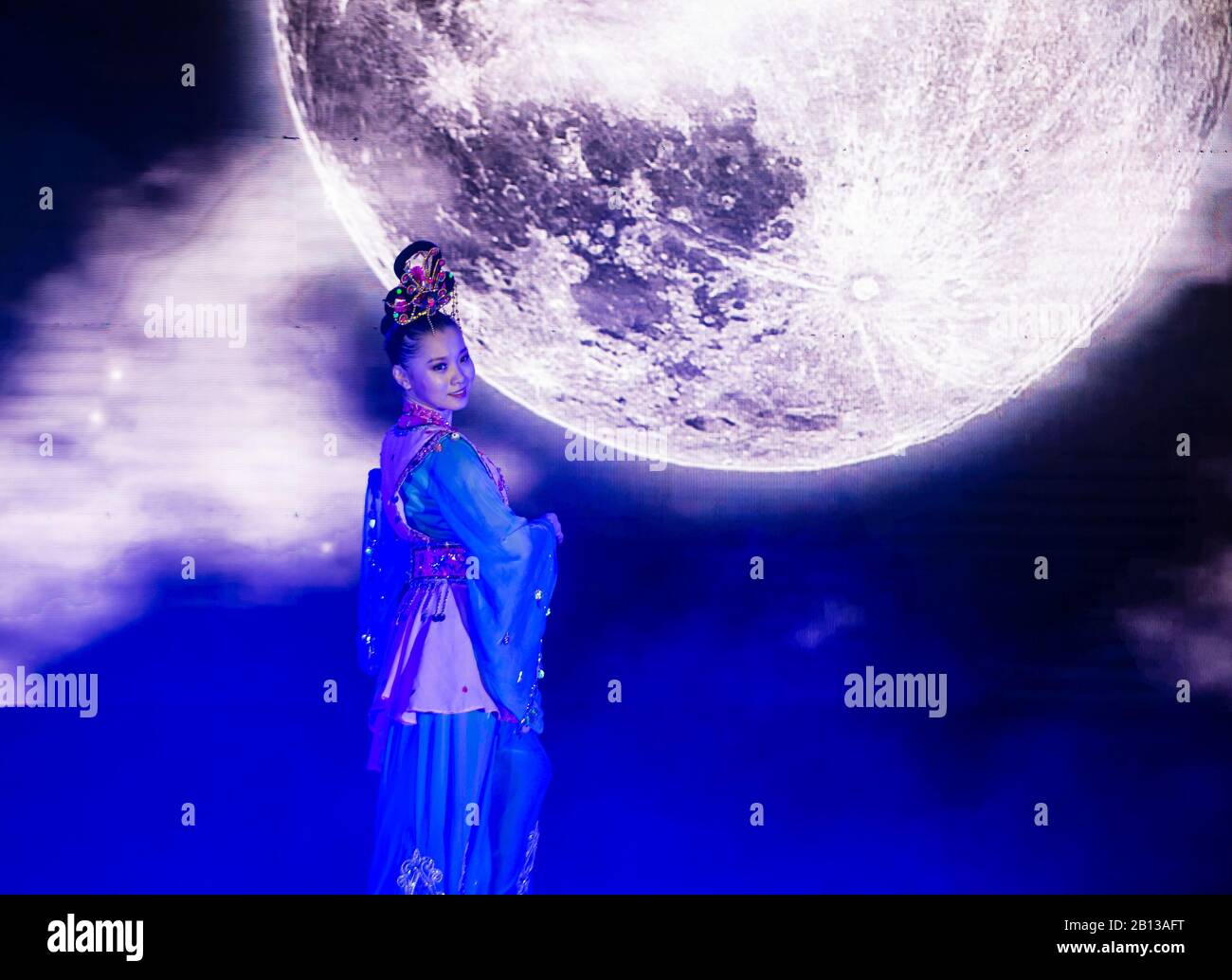 Danse populaire chinoise à Chinatown Manille les Philippines Banque D'Images