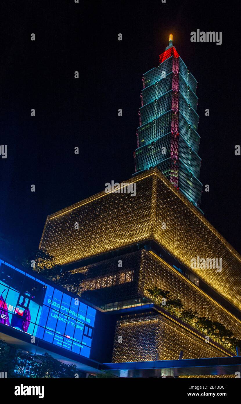Gratte-ciel Taipei 101 à Taipei Taiwan Banque D'Images