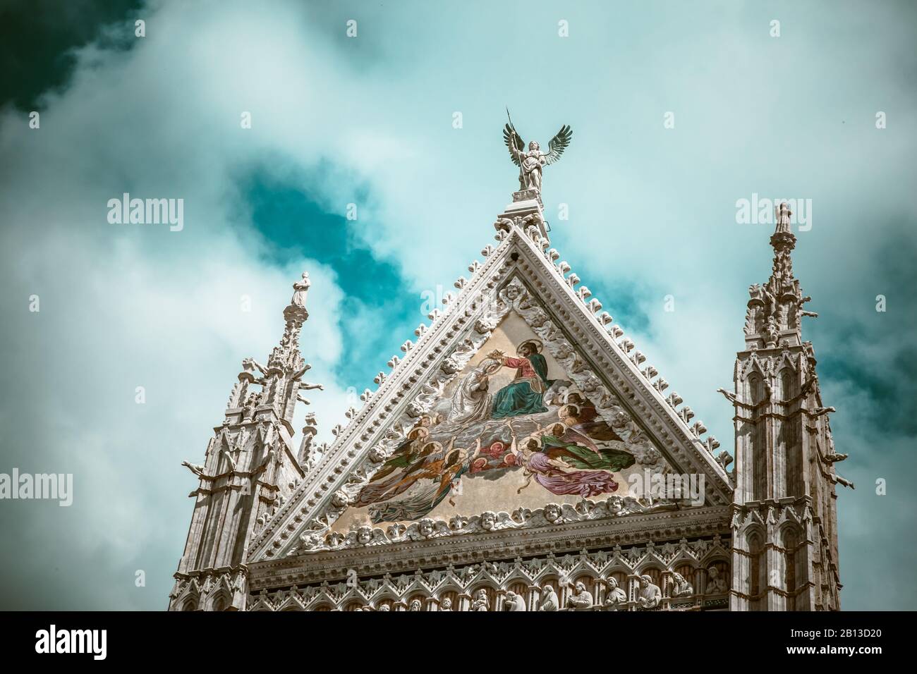 Détail Cathédrale De Sienne / Duomo Di Siena, Italie Banque D'Images