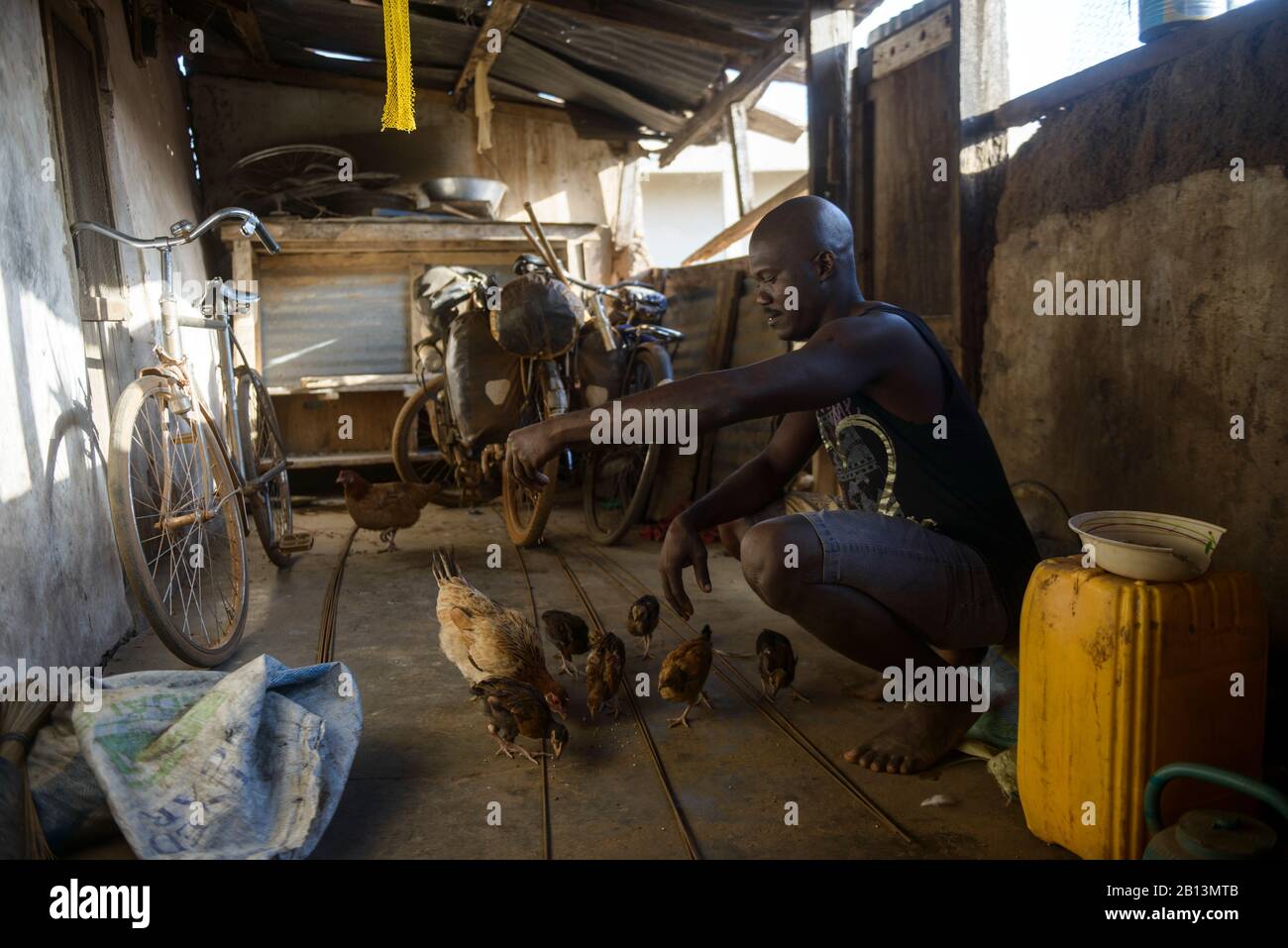 La vie quotidienne dans le centre du Ghana Banque D'Images
