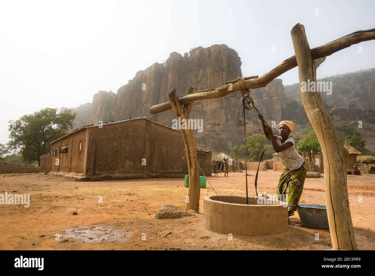 La vie du village dans les zones rurales du Mali, Banque D'Images