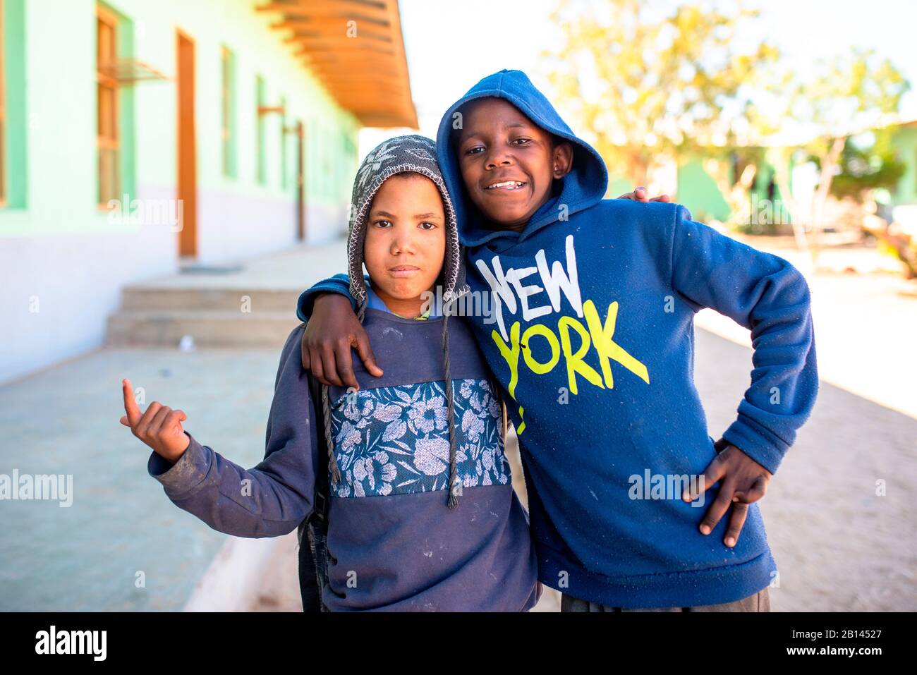 Enfants africains dans une école Banque D'Images