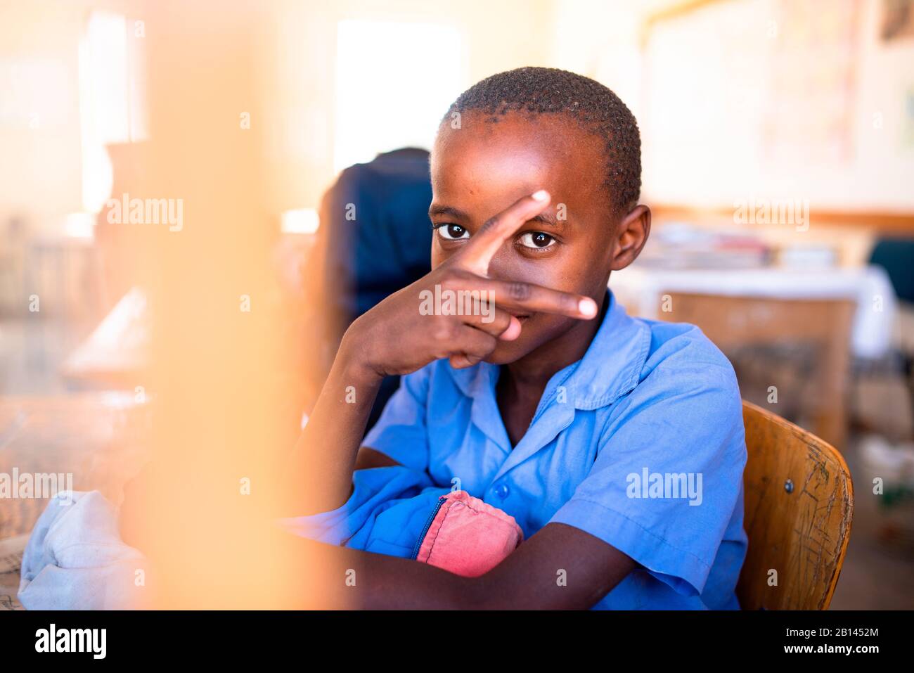 Enfants africains dans une école Banque D'Images