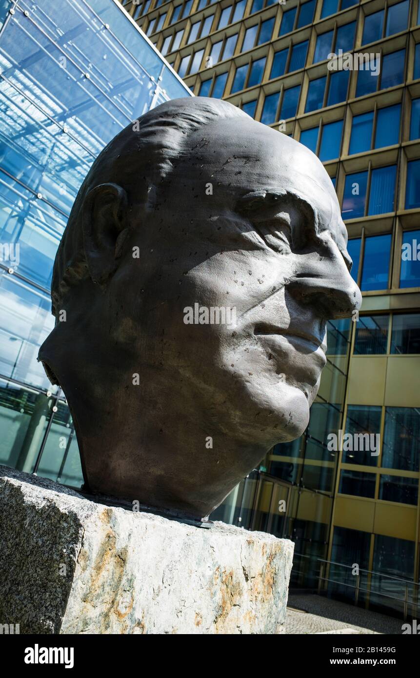 Monument Helmut Kohl, Rudi-Dutschke-Strasse, Kreuzberg, Berlin Banque D'Images