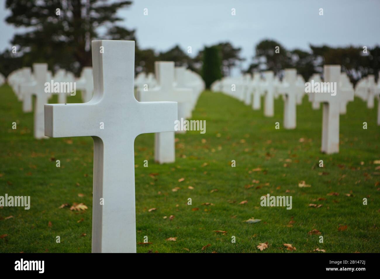 Tombes de soldats en Normandie, France Banque D'Images