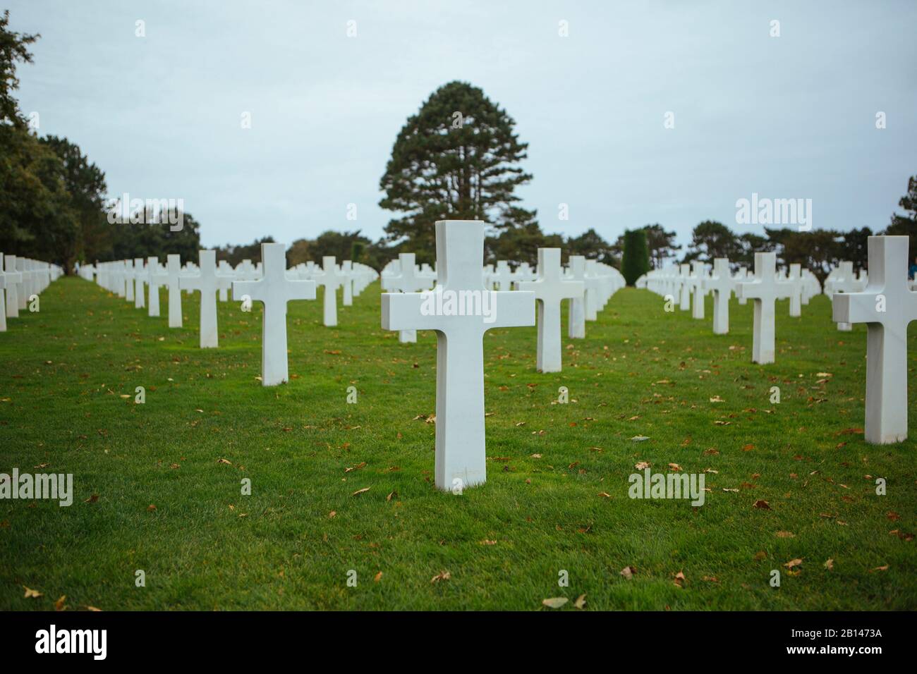 Tombes de soldats en Normandie, France Banque D'Images