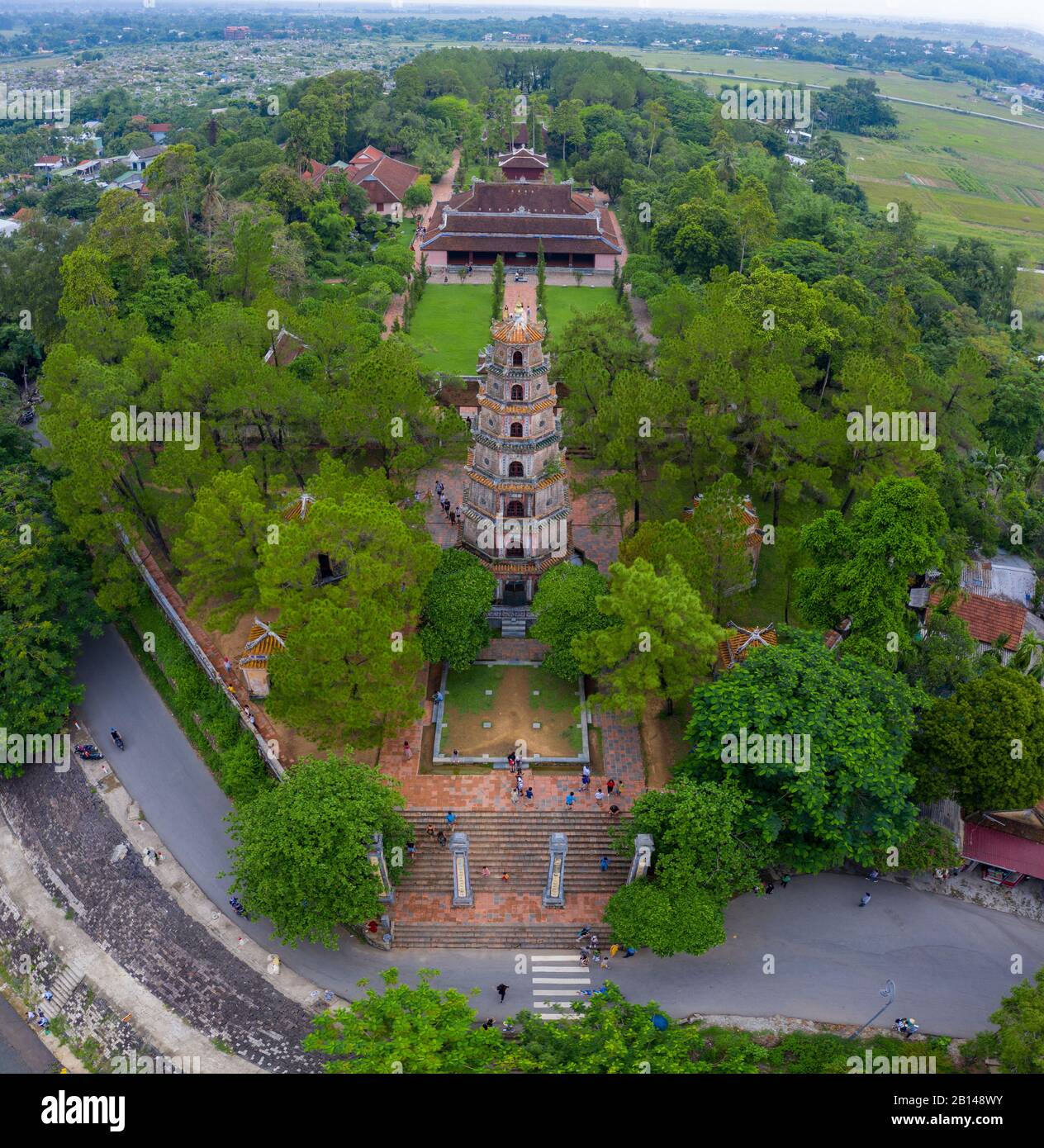 La pagode de Thien Mu, Hue, Vietnam Banque D'Images