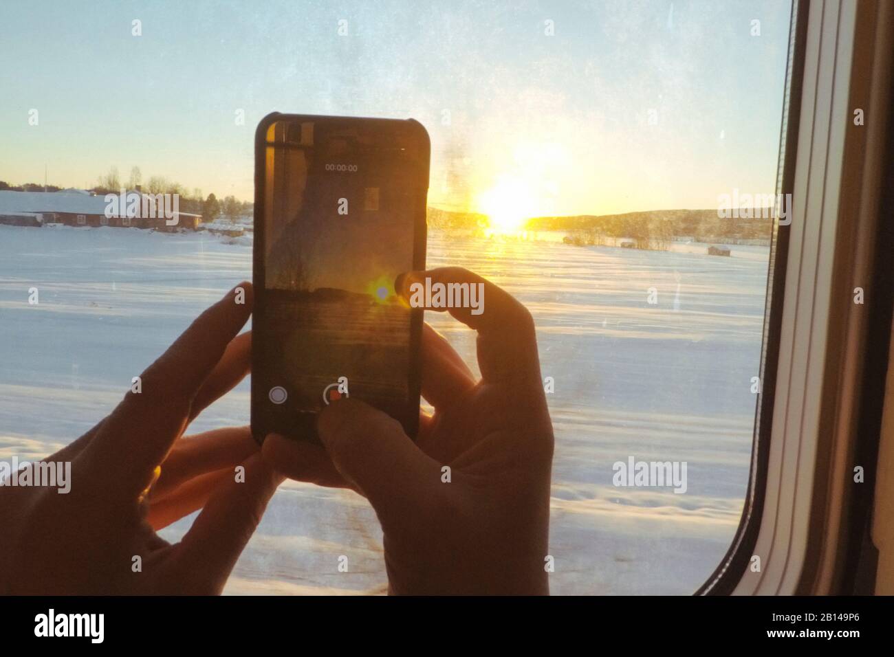 Nuit en train suédois pour dormir Banque D'Images