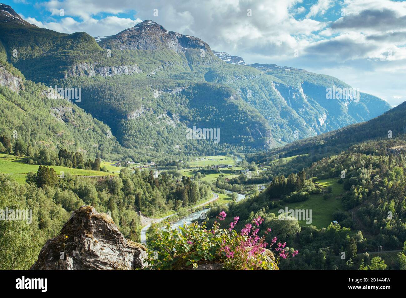 Sognefjellet - Campagne Norvégienne Route Montagne Passe Par Jotunheimen, Norvège Banque D'Images