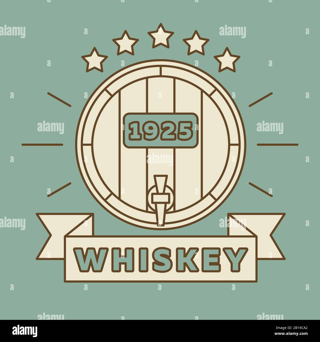 Logo Whiskey - étiquette de whisky vintage. Alcool vintage bannière whisky. Illustration vectorielle Illustration de Vecteur