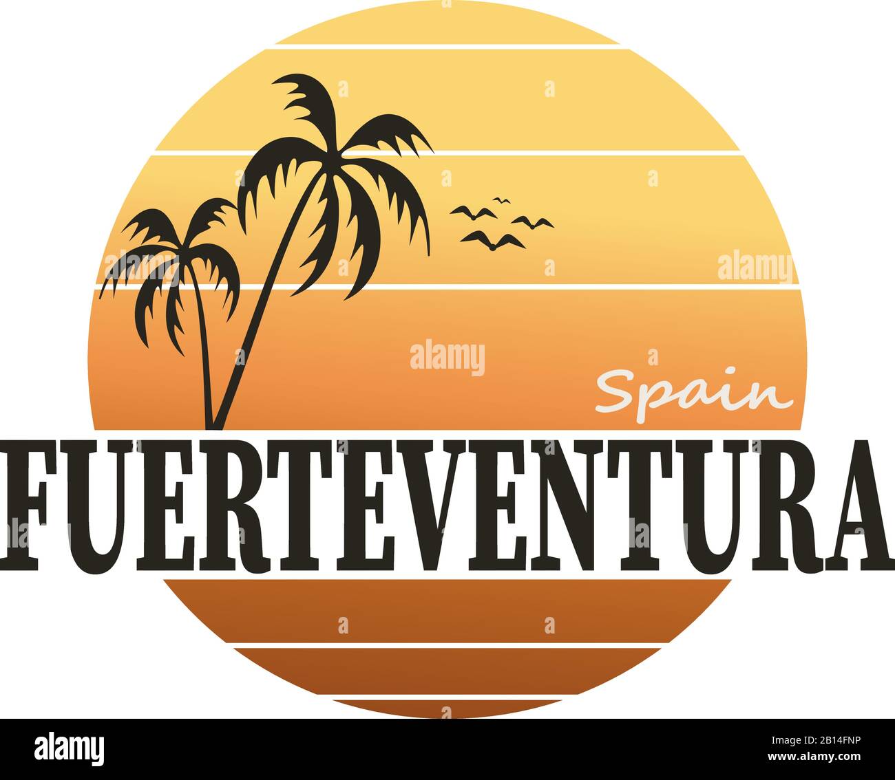 Timbre Fuerteventura sur fond blanc, illustration vectorielle Illustration de Vecteur