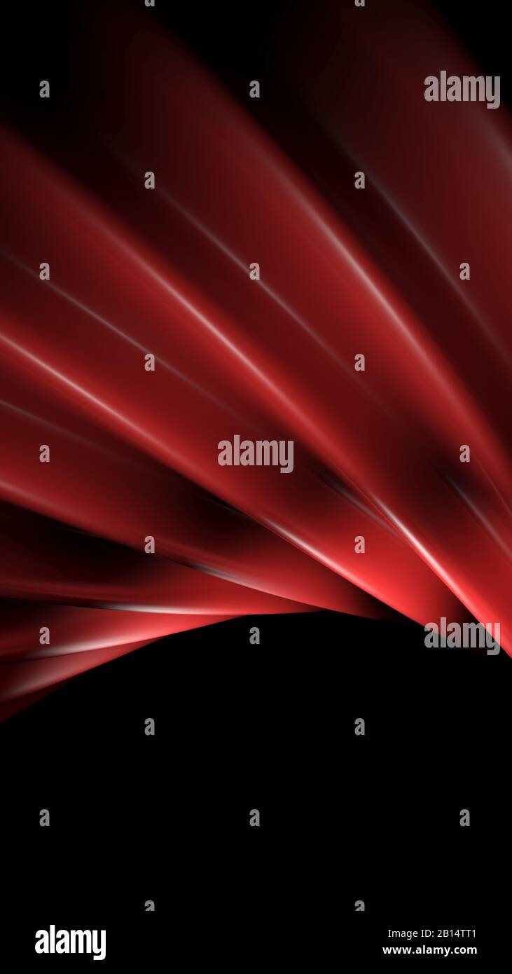 Surface ondulée rouge d'arrière-plan - illustration de rendu tridimensionnelle Banque D'Images