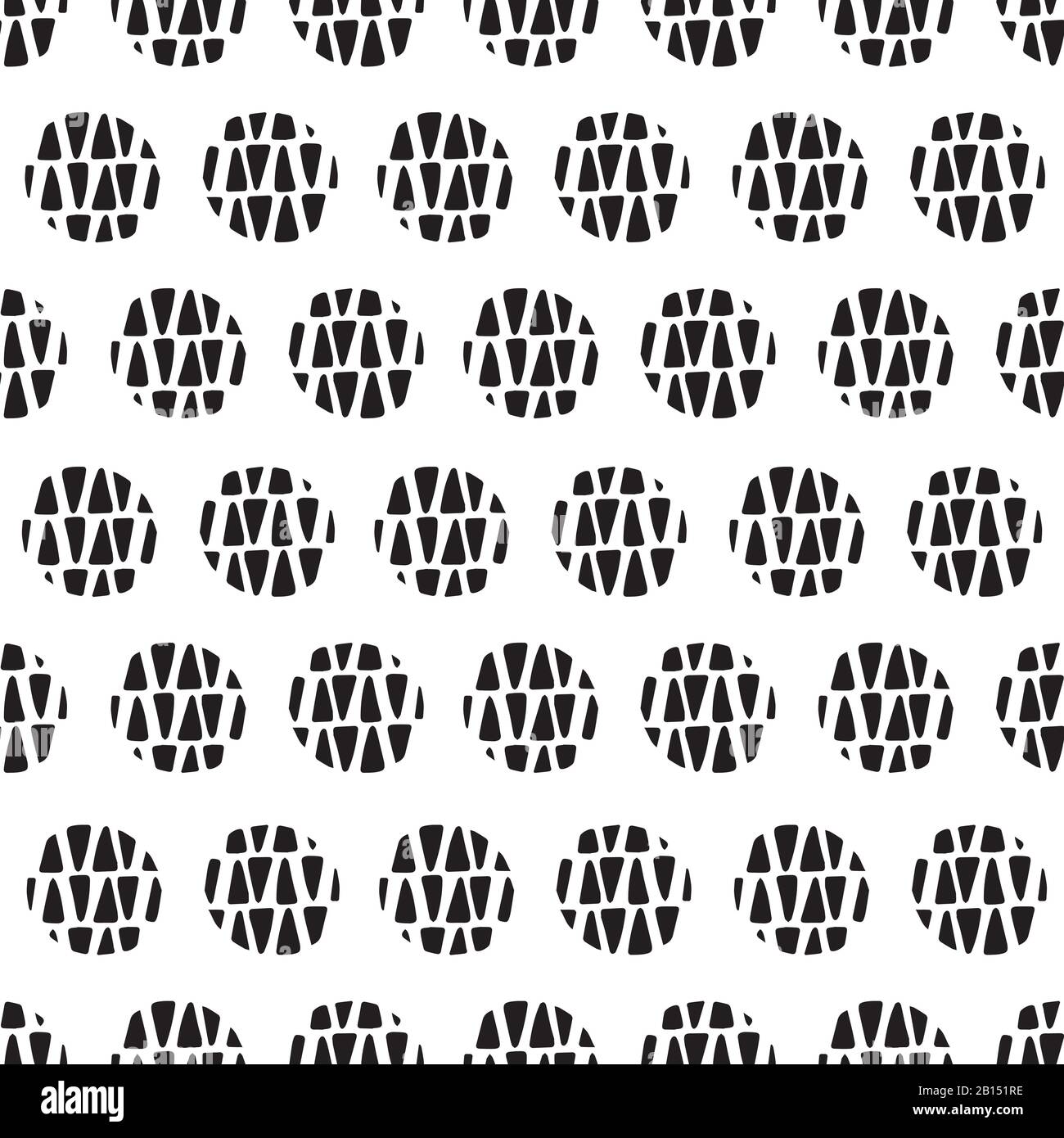 Cercle géométrique moderne texture transparente en noir et blanc. Motif de répétition sans couture, idéal pour les projets de textile, de papier peint et de design intérieur. Illustration de Vecteur