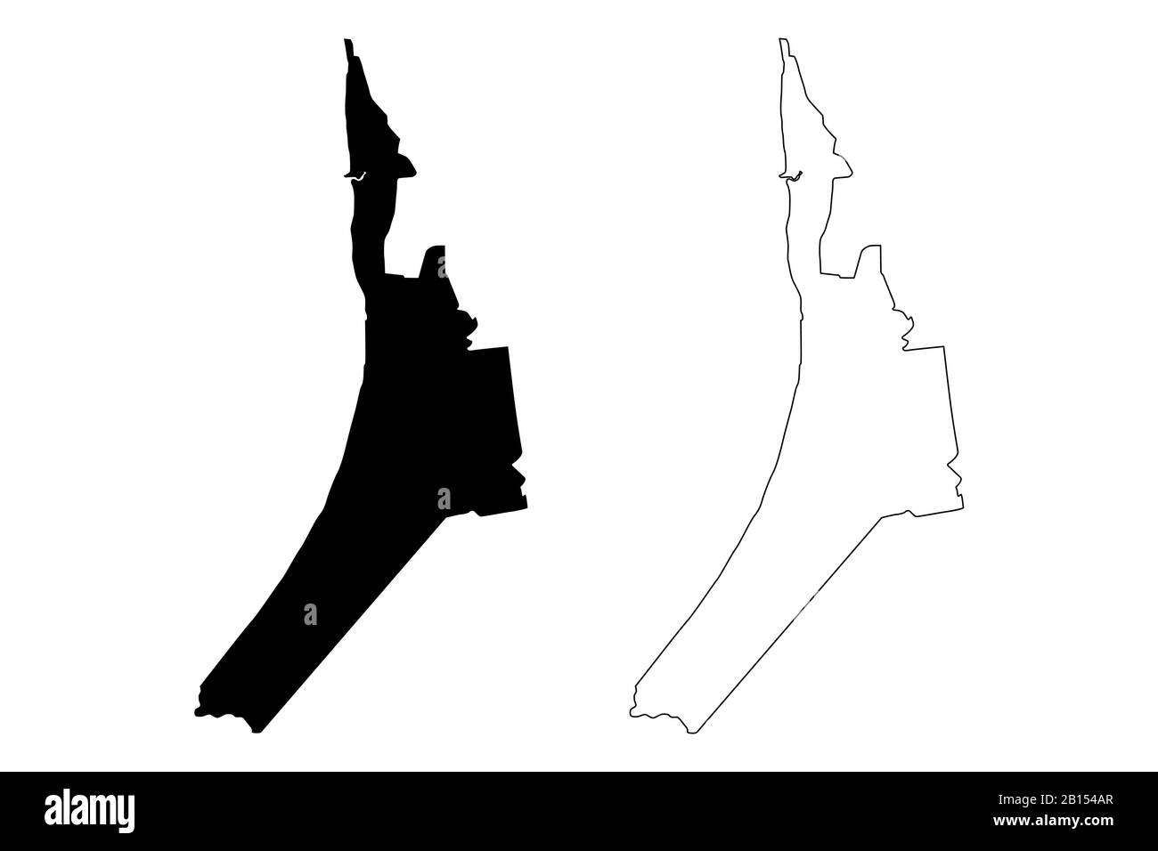 La municipalité de Saulkrasti (République de Lettonie, divisions administratives de Lettonie, municipalités et leurs unités territoriales) illustration vectorielle cartographique, Illustration de Vecteur