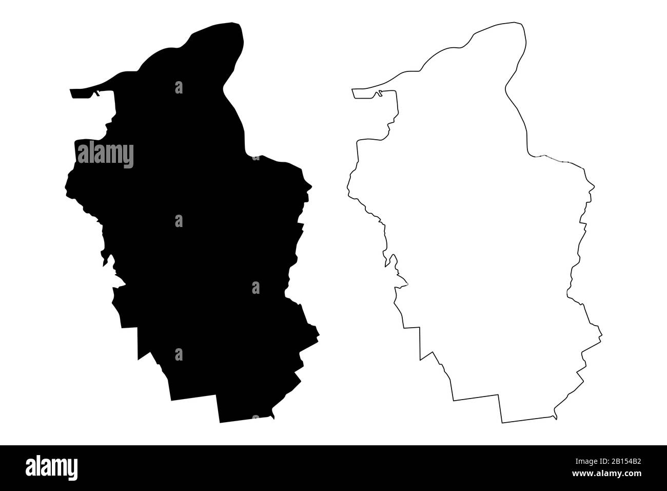 La municipalité de Sala (République de Lettonie, divisions administratives de Lettonie, municipalités et leurs unités territoriales) illustration vectorielle de carte, scribb Illustration de Vecteur
