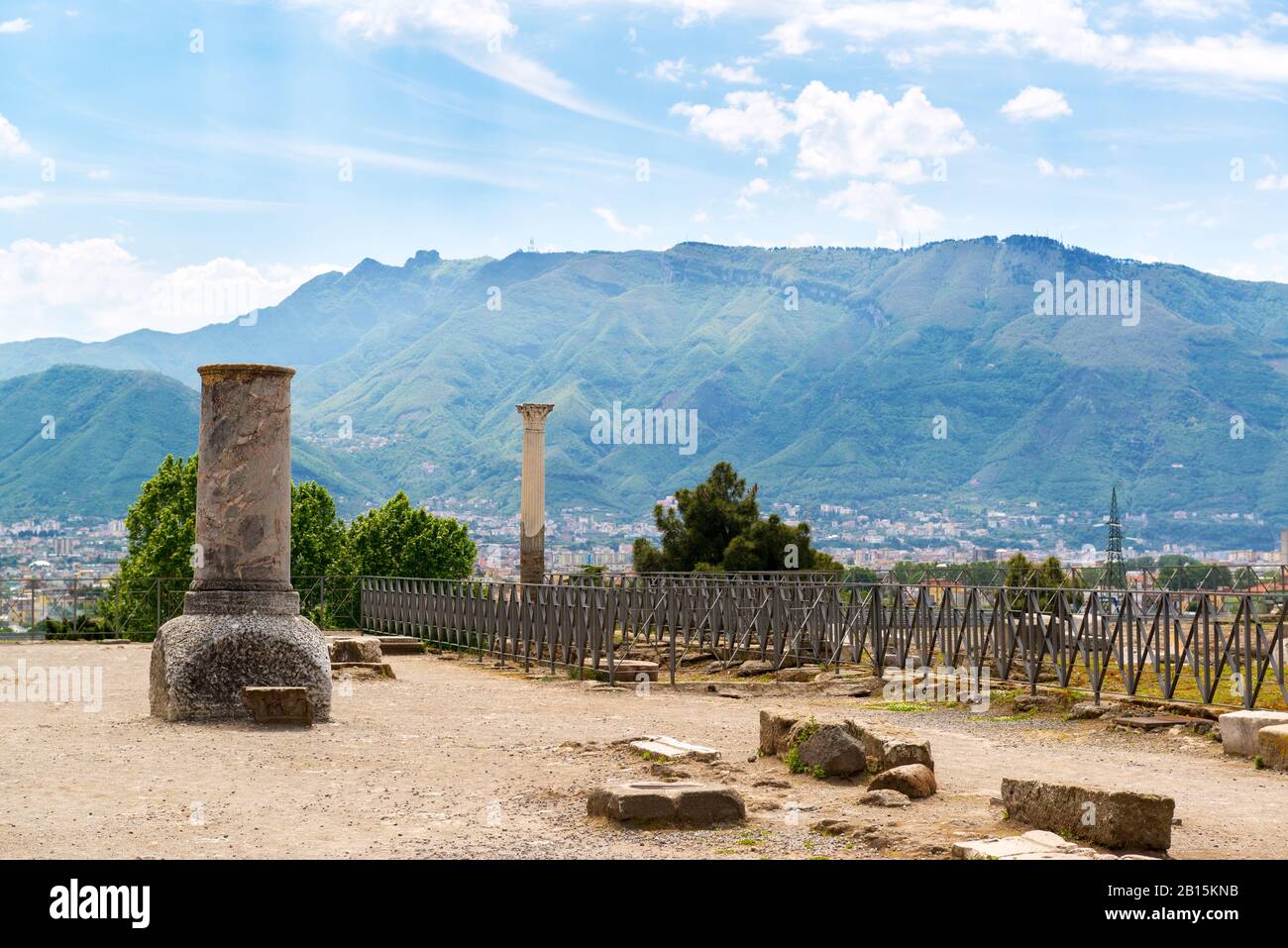 Ruines De Pompéi, Italie. Pompéi est une ancienne ville romaine décédée de l'éruption du Vésuve en 79 après Jésus-Christ. Banque D'Images