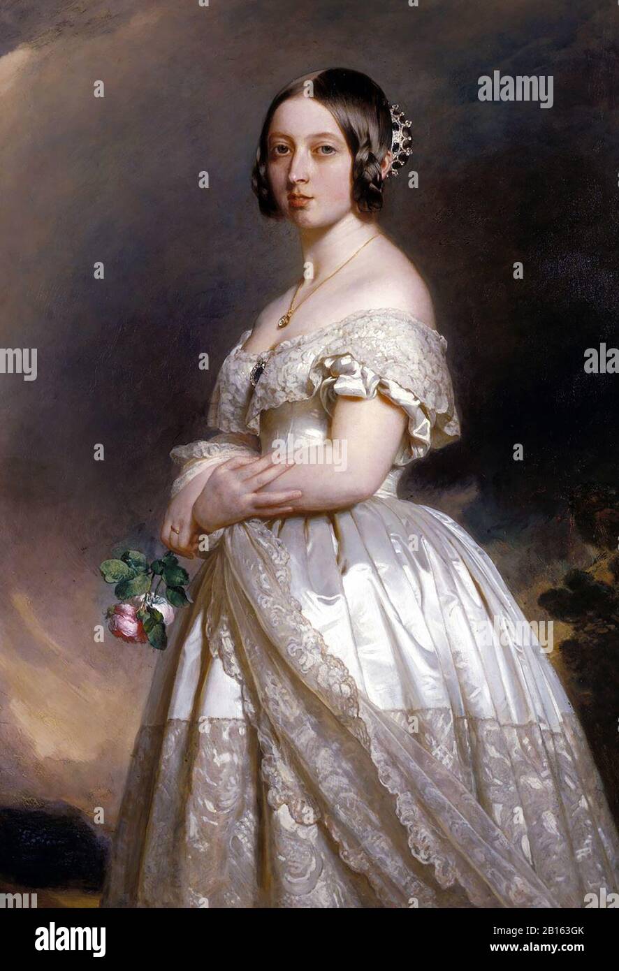 La Jeune Reine Victoria, 1842. La reine Victoria fut reine du 20 juin 1837 au 22 janvier 1901. Banque D'Images
