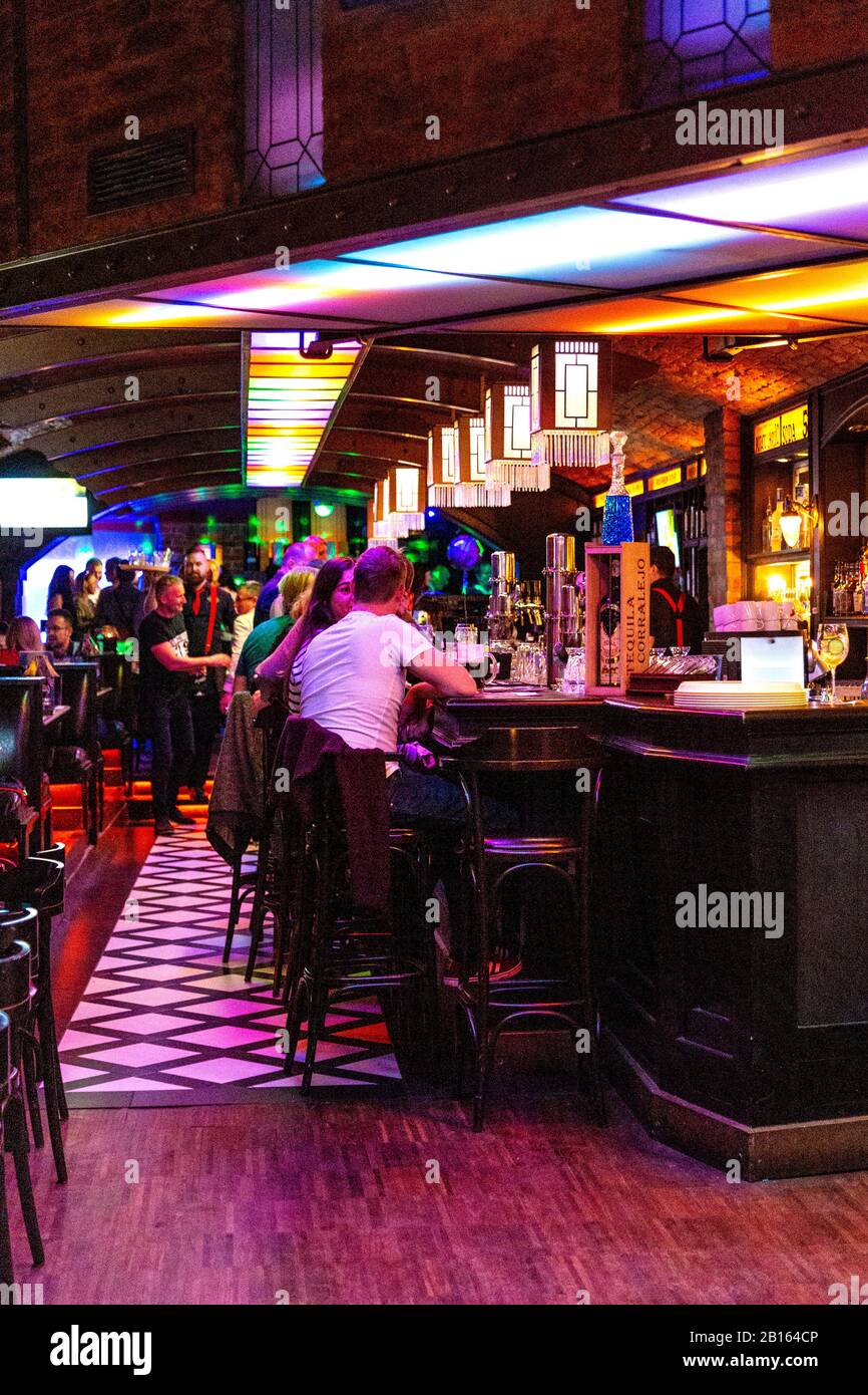 Intérieur du Fat Mo's Restaurant and Music Bar, Budapest, Hongrie Banque D'Images